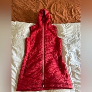 Skhoop hoodie vest - long - Red - Large